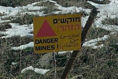 A minefield among Syrian agricultural land